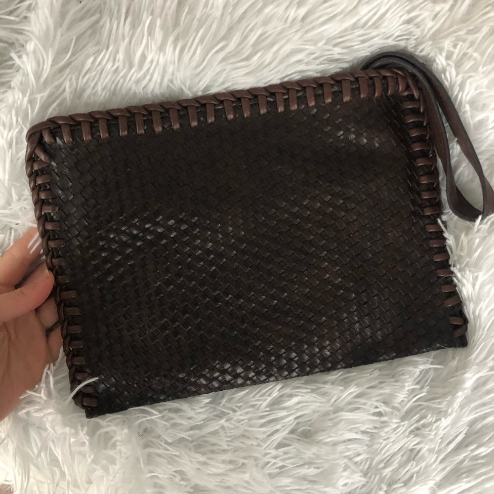 Brown clutch bag EUC